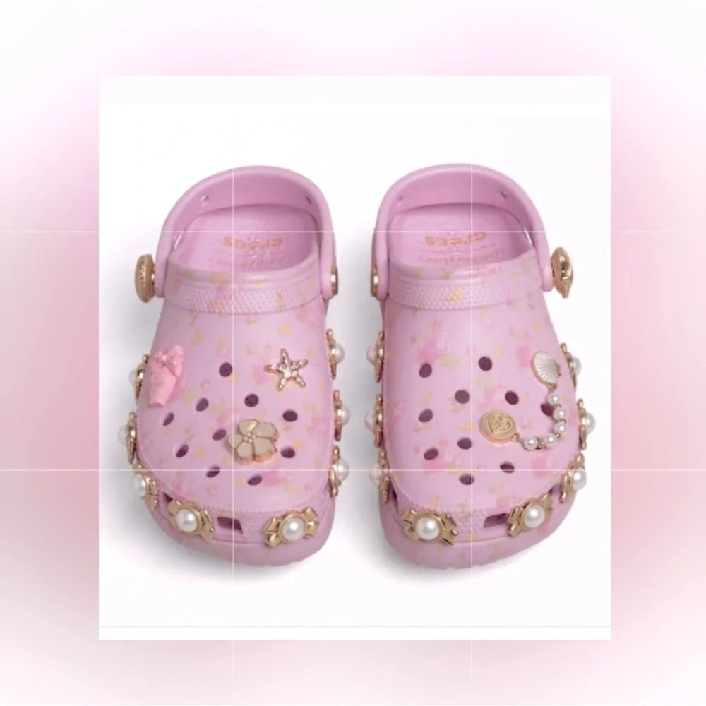 Crocs x LoveShackFancy🌸SoldOut!💝🎀Classic Platform Clog Size 7✨